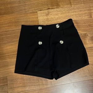 Black Skirt with Buttons